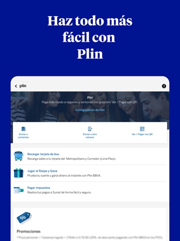 BBVA Perú | Banca Móvil iPad screenshot
