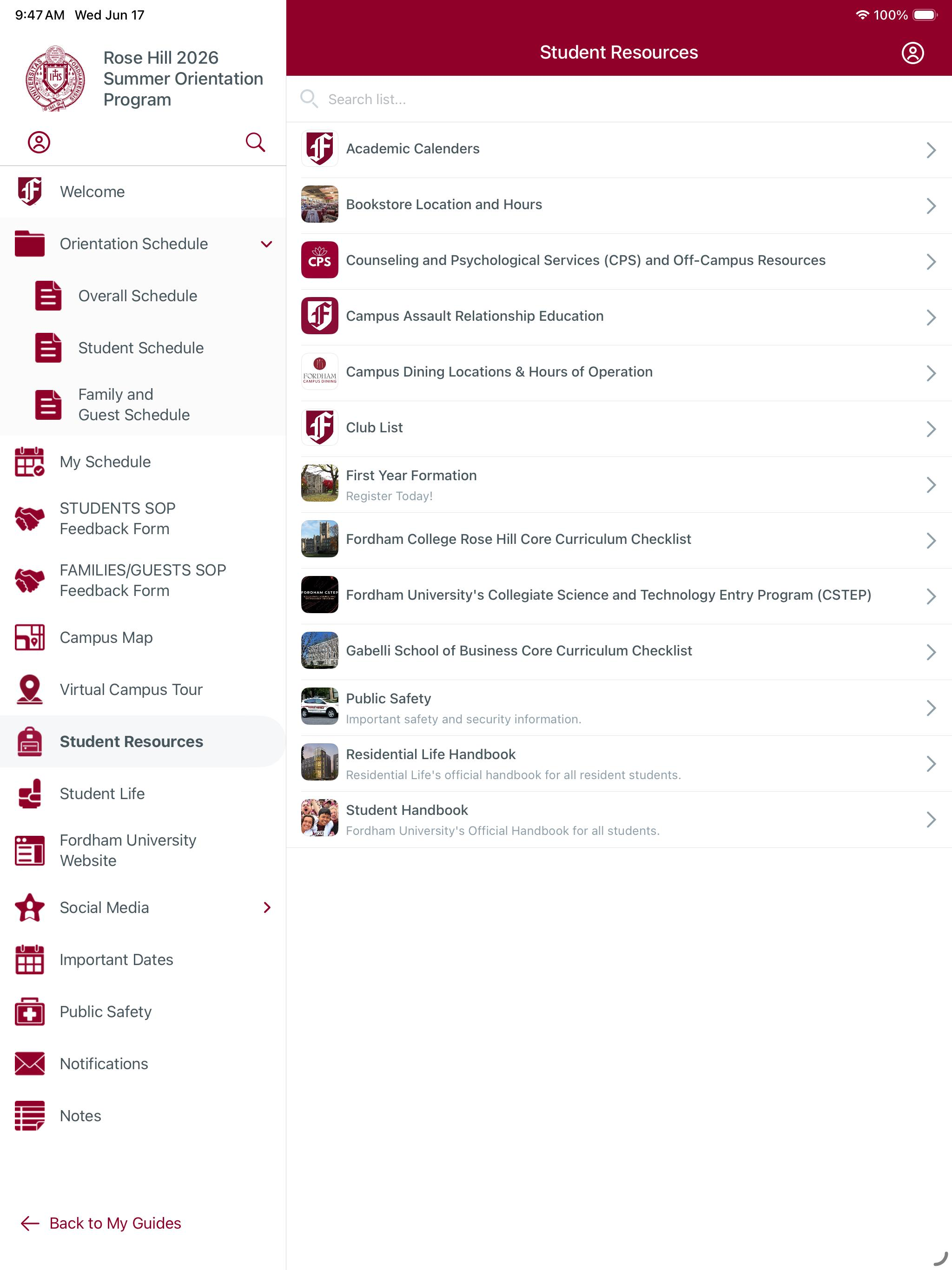 Fordham Orientation