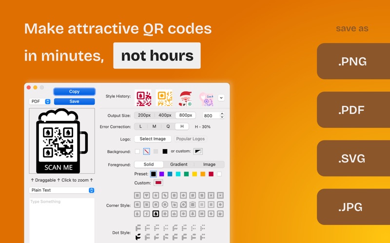 Screenshot #1 for QR Code Generator for Safari