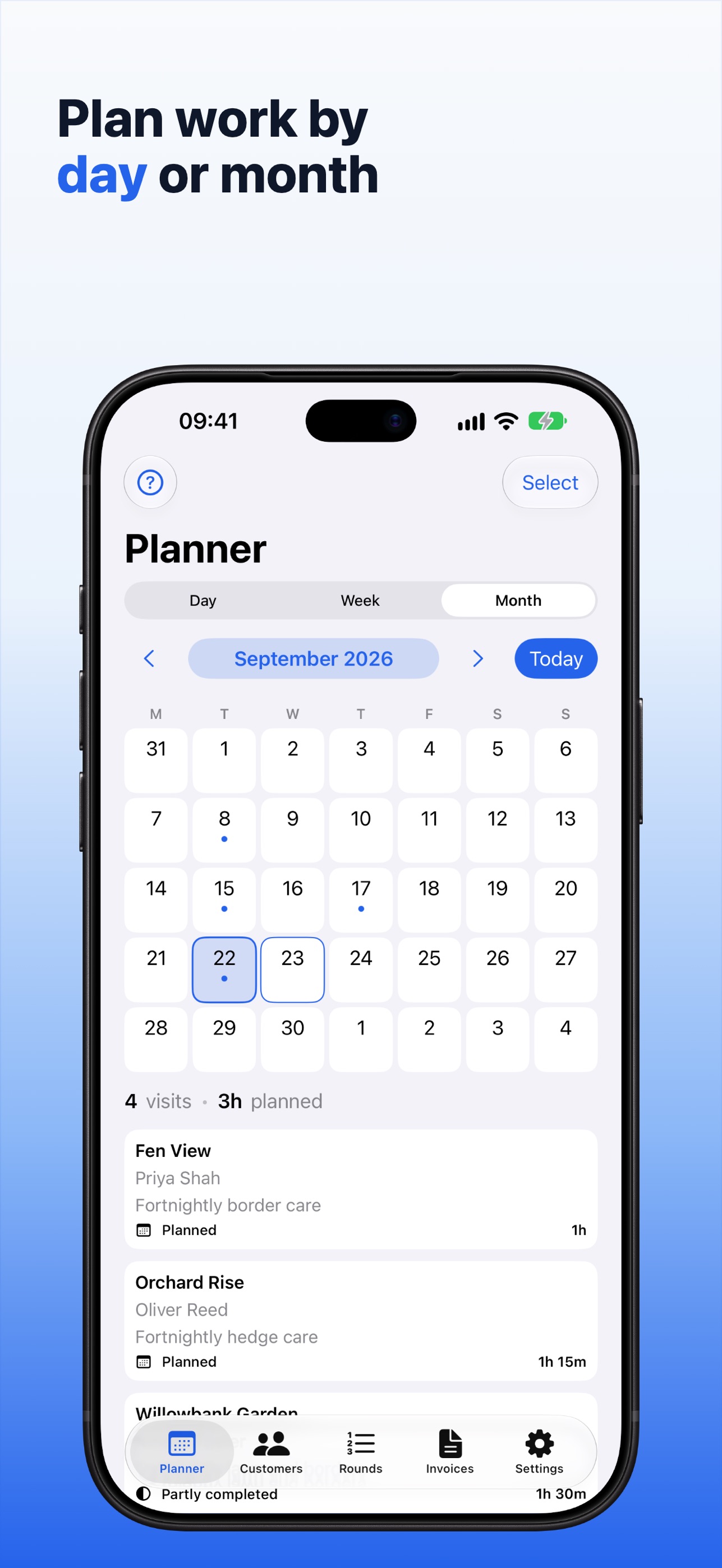 Screenshot 3 of Gardening Job Planner: Rounds