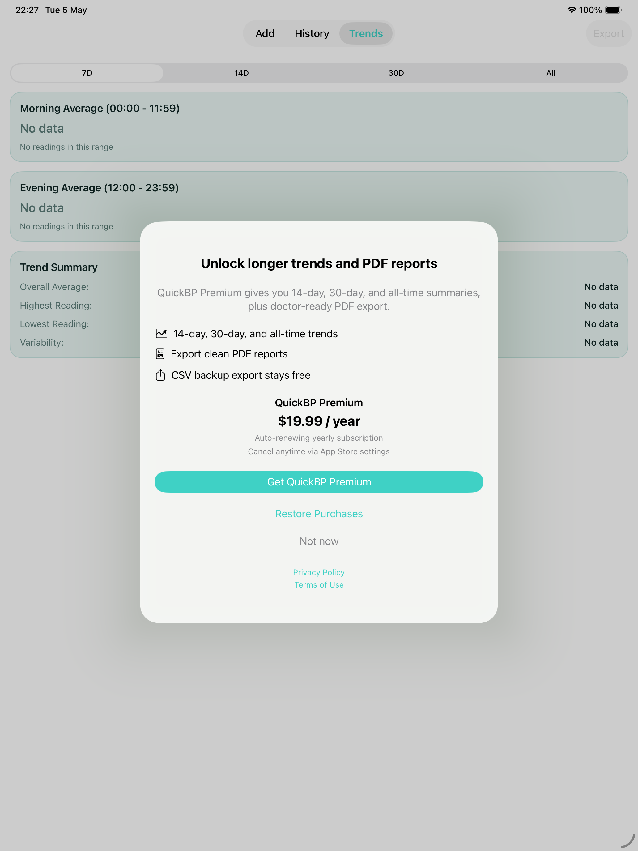 QuickBP: Blood Pressure Log screenshot 8