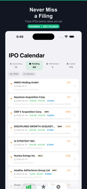 IPO Tracker & Alert screenshot 3