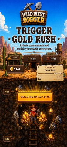 Wild West Digger iPhone screenshot