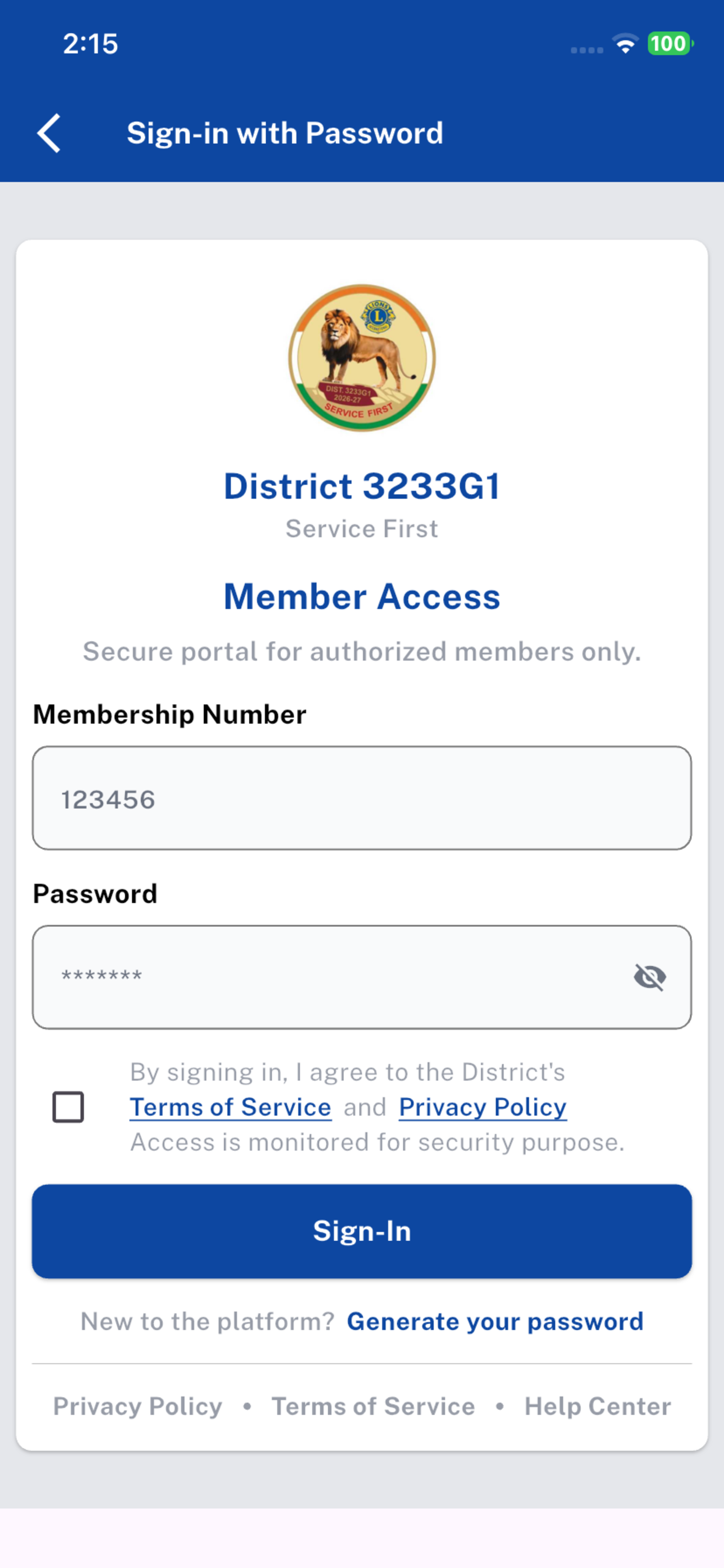 District 3233G1 App screenshot 5