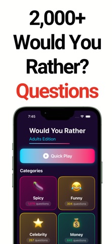 Would You Rather Adult Party iPhone screenshot
