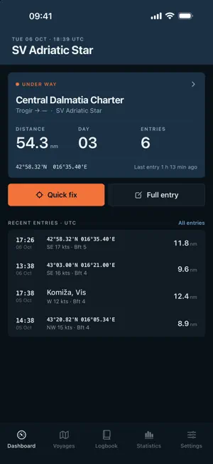 LogBook — Digital Yacht Log screenshot 1
