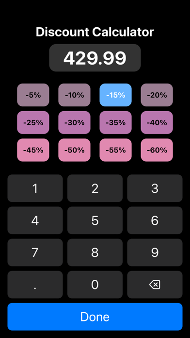 Screenshot #1 pour Discount % Calculator