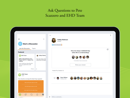Emotionally Healthy Hub iPad screenshot 4 - Social Networking app