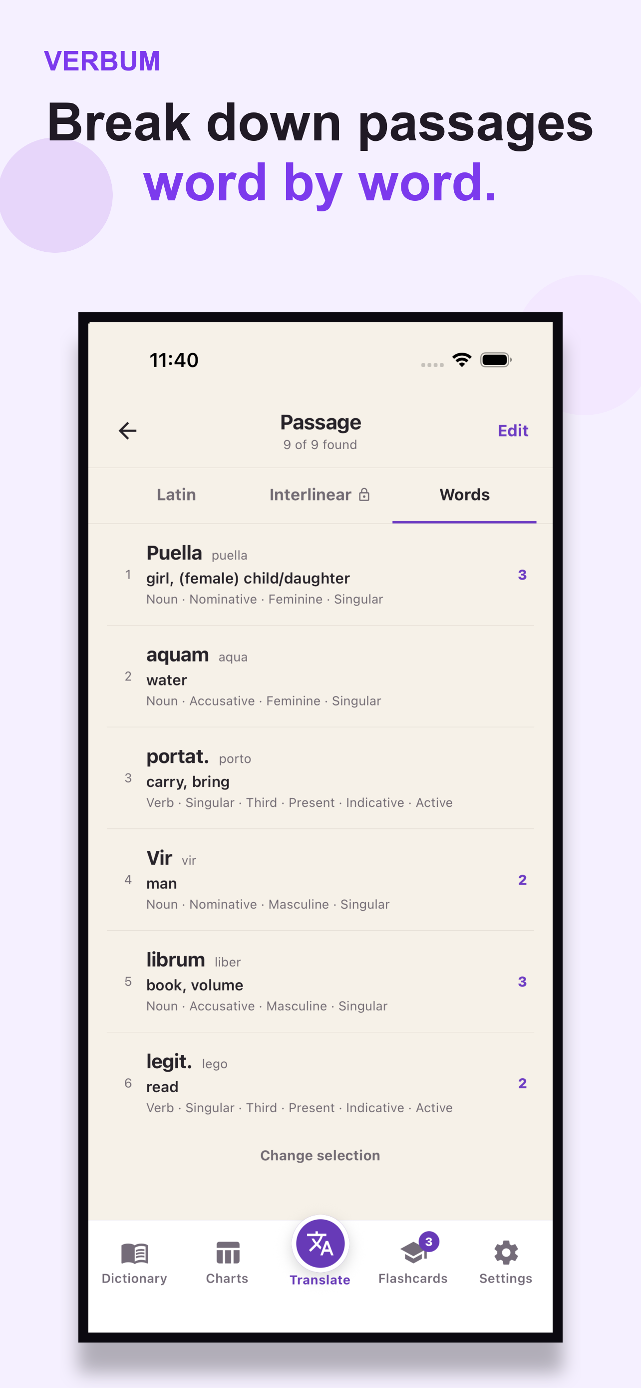 Verbum - Latin screenshot 3