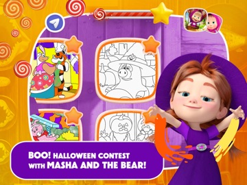 Masha and the Bear Coloring iPad screenshot