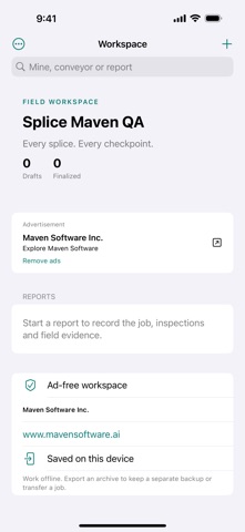 Splice Maven QA screenshot 2