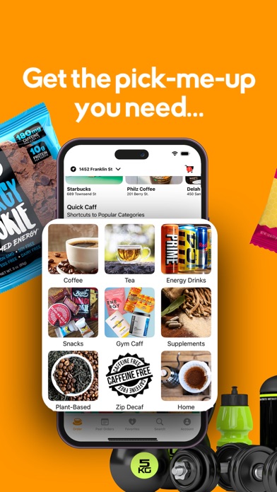 ZipCaff: Coffee +more Delivery Screenshot 3 - AppWisp.com