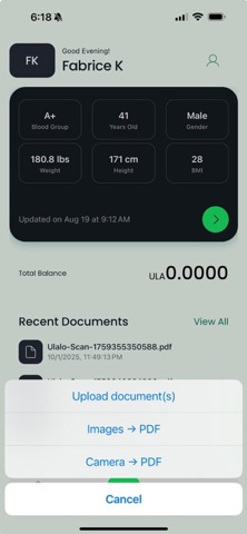 Ulalo Health Passport screenshot