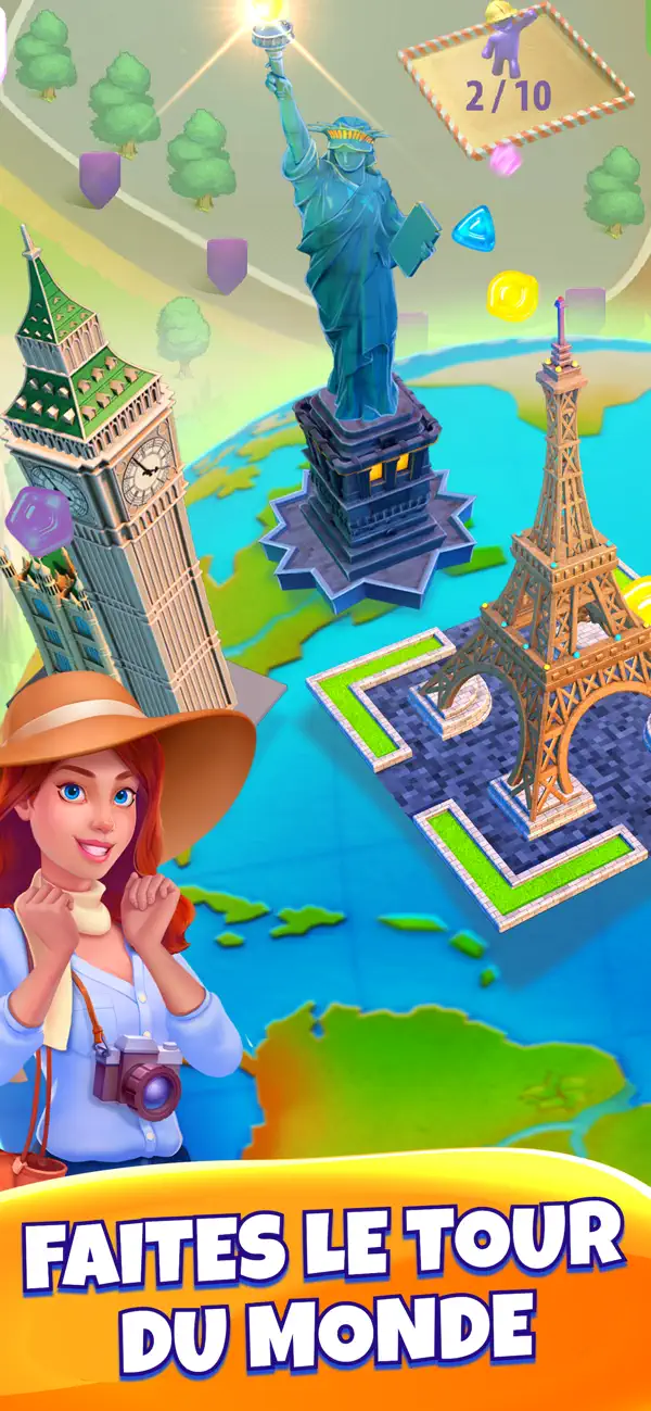 Screenshot #2 pour Gummy Drop! Jeu de match 3