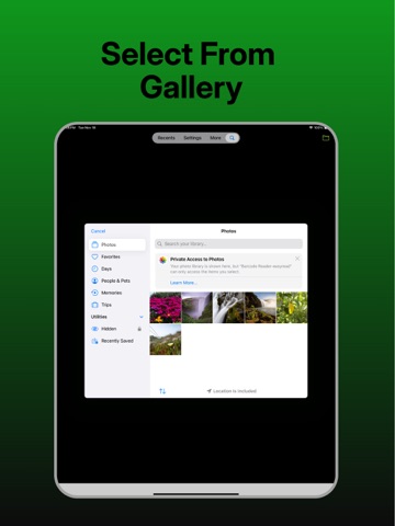 Barcode Reader-easyread iPad screenshot