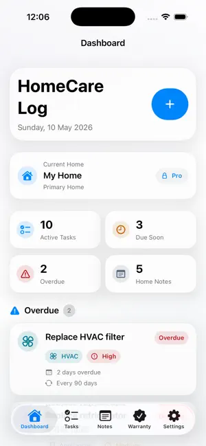 HomeCare Log screenshot 2