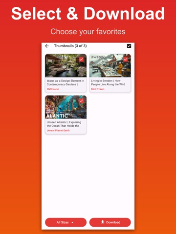 YT Thumbnail Downloader iPad screenshot