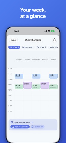 Pathway Degree Planner iPhone screenshot
