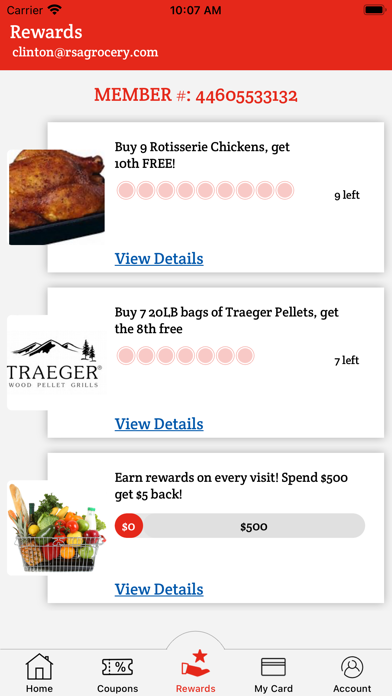 Kirby Foods Rewards Screenshot