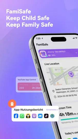 Screenshot von FamiSafe- Kindersicherung App auf dem iPhone 1