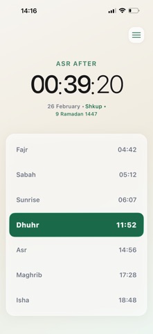 Azan - Prayer Times. Screenshot 1 of 5