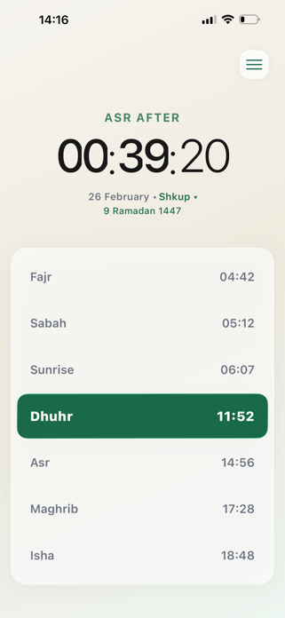Azan - Prayer Times. Screenshot 1 of 5