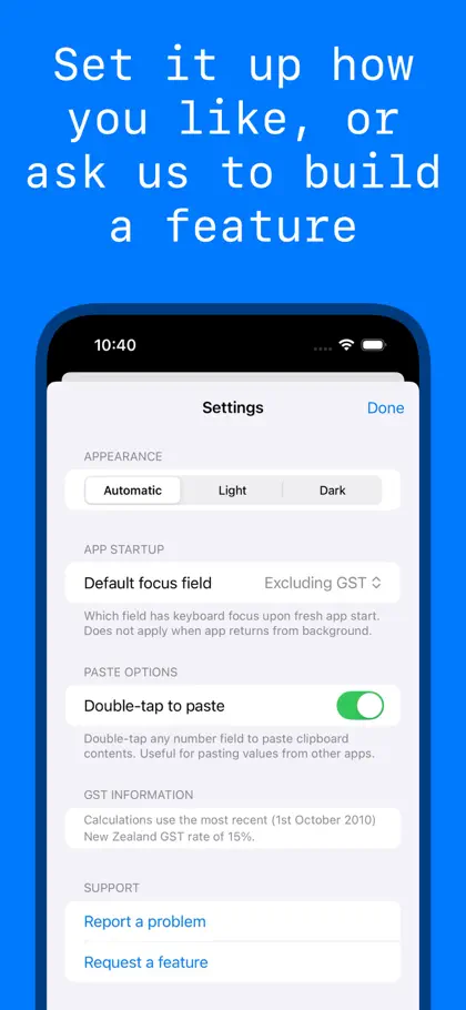 Captura de tela 4 de 5 de GST NZ Calculator
