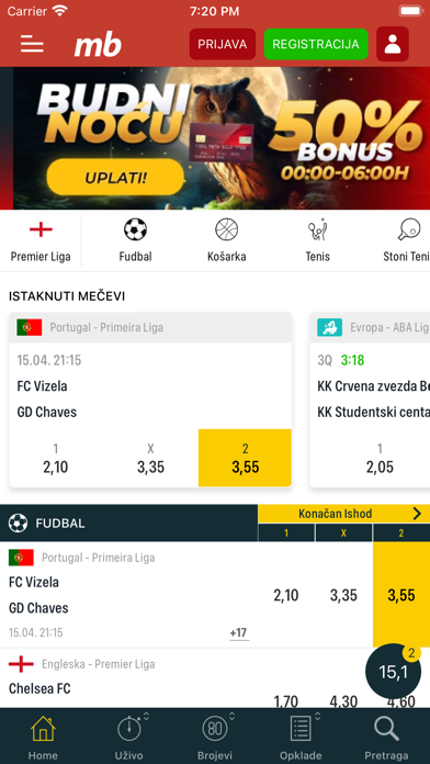 Meridianbet.ME Screenshot 1 - AppWisp.com Meridianbet.ME Screenshot 1 - AppWisp.com