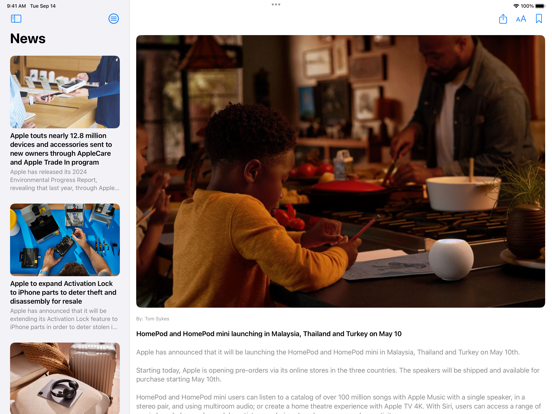 theapplepost.com iPad screenshot 1 - News app