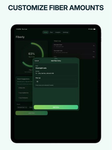 Fiber Tracker - Fiberly iPad screenshot
