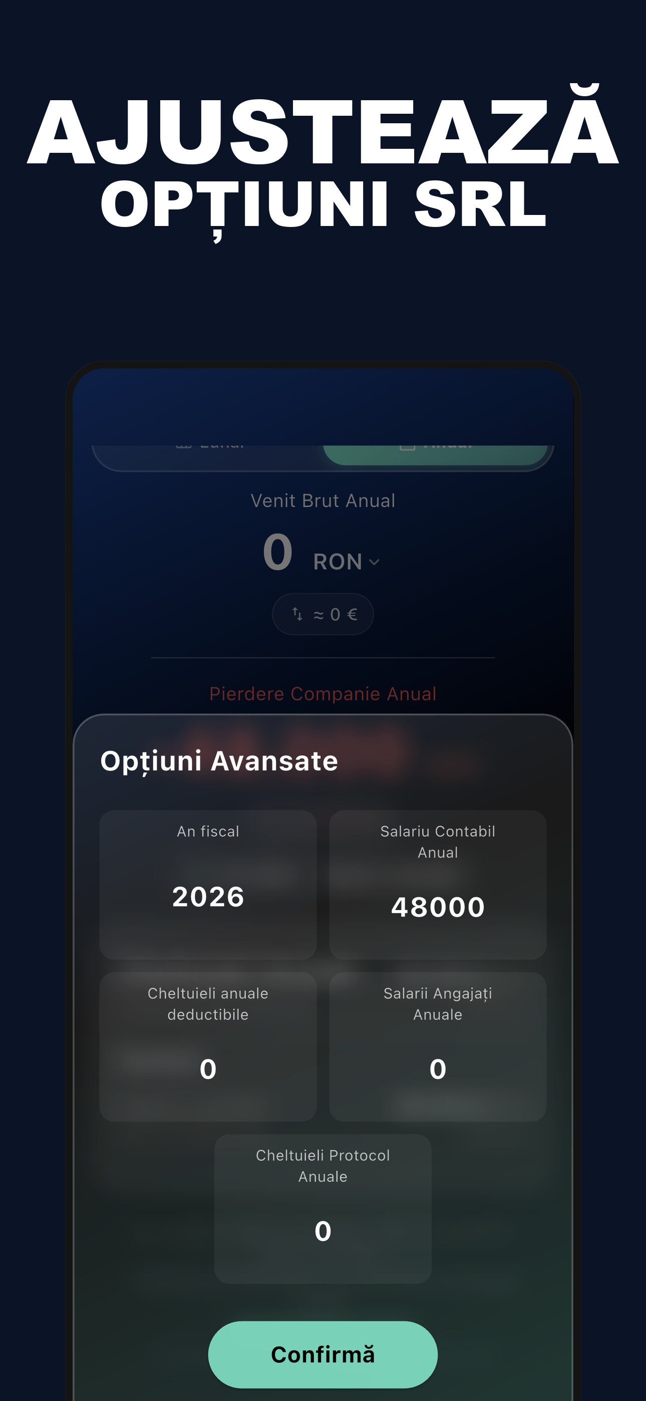 Venit Net: CIM, PFA & SRL screenshot 9