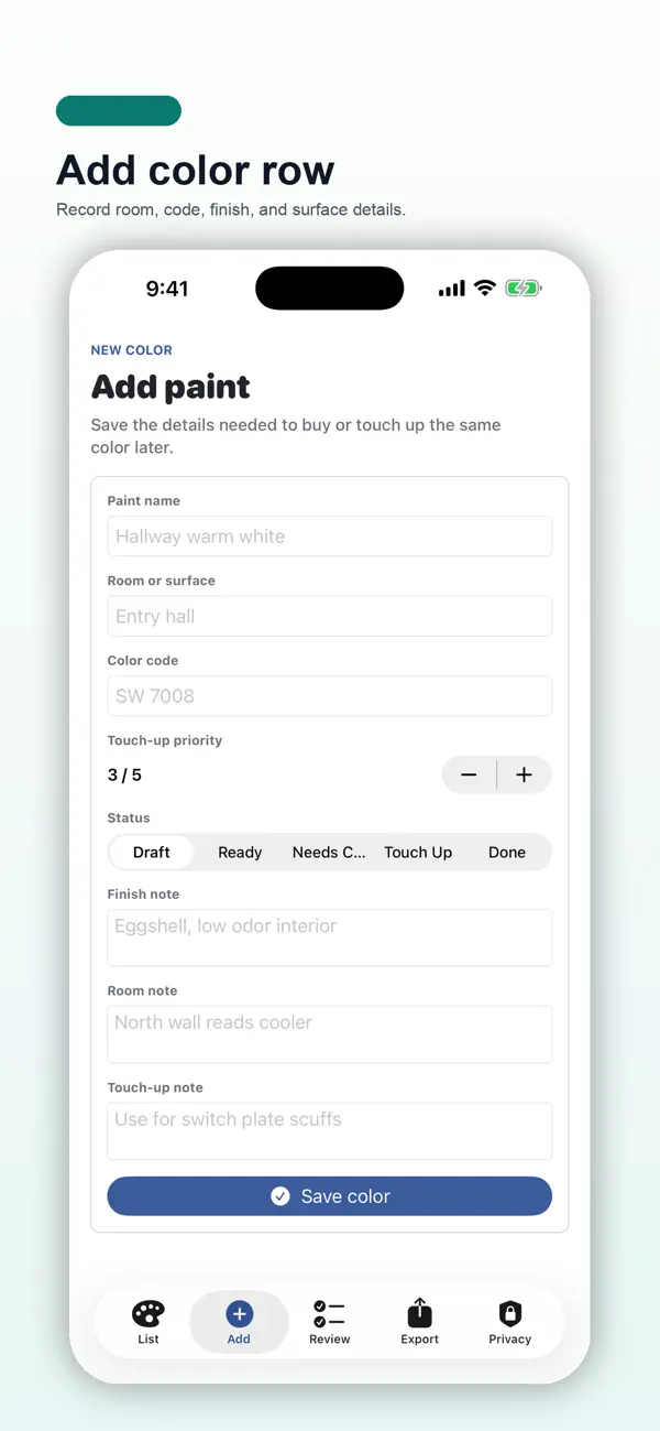 Screenshot #2 pour Paint Color Match Pad