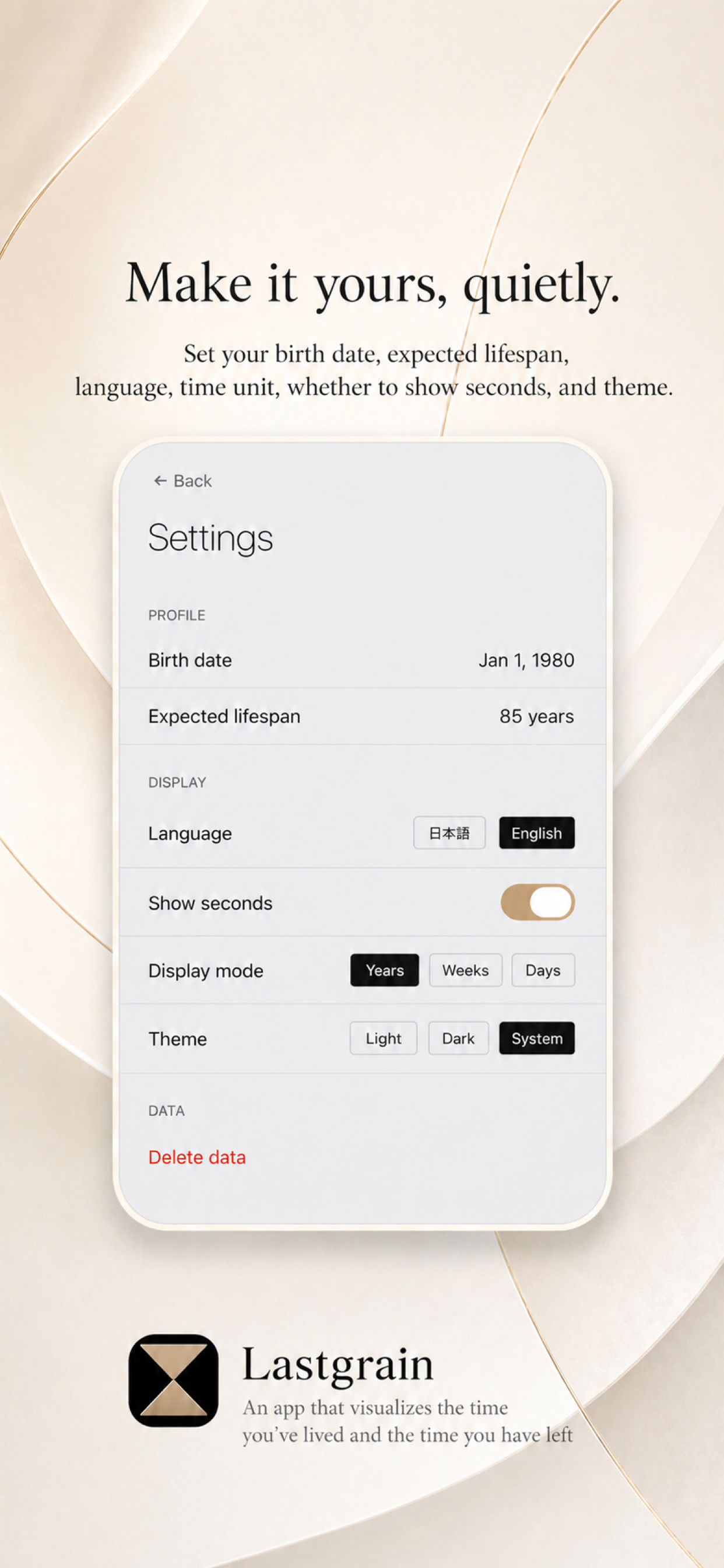 Lastgrain: Life Timer