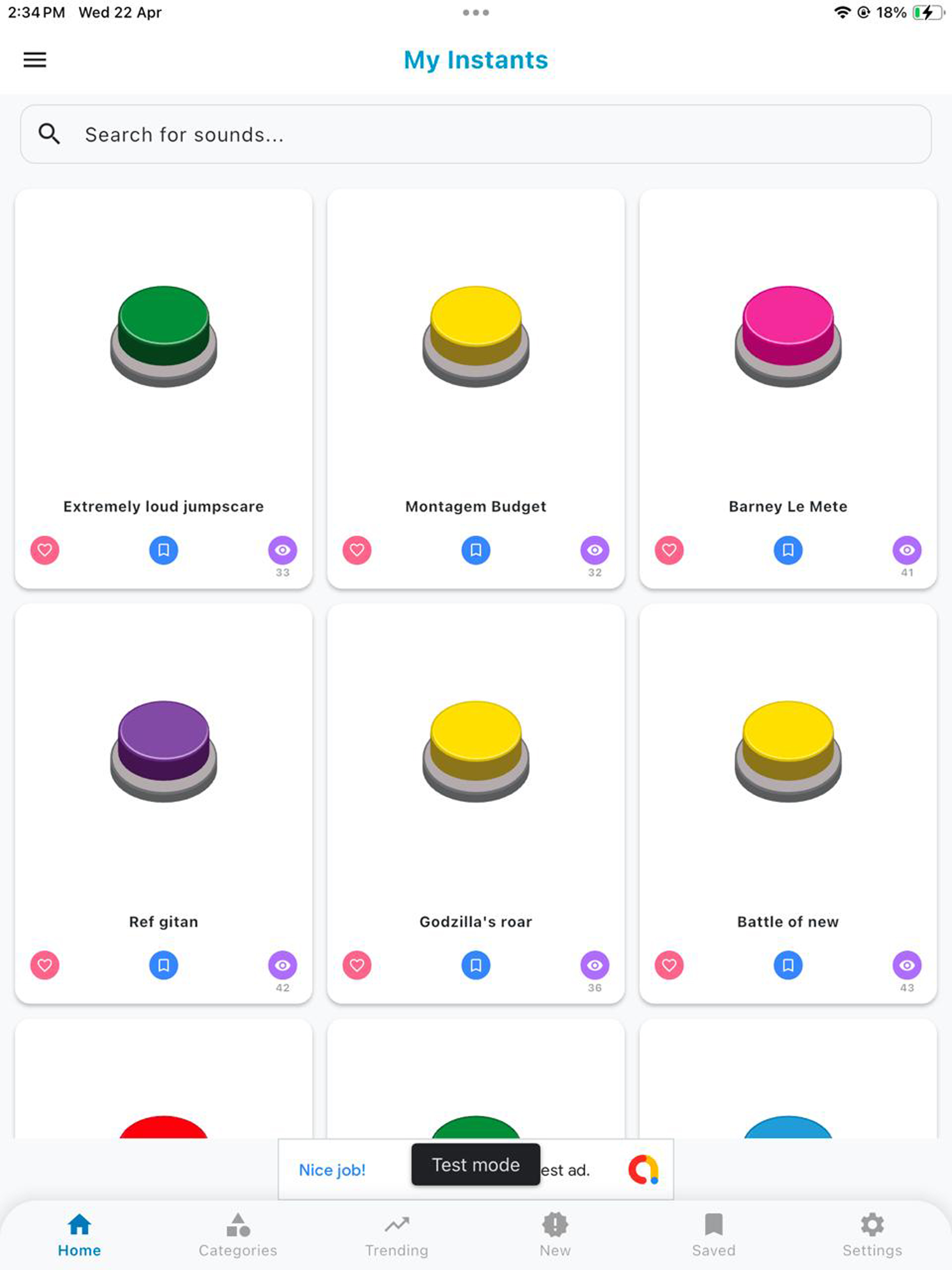 MyInstants: Sound buttons