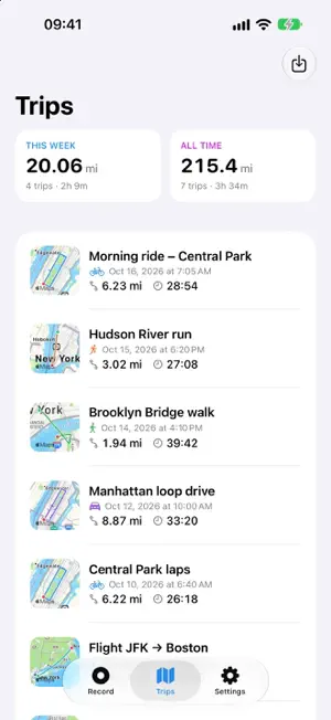 GPS Record: Trip Tracker screenshot 2