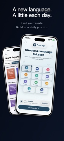 FreeLingo Language Flashcards Screenshot 1 of 8