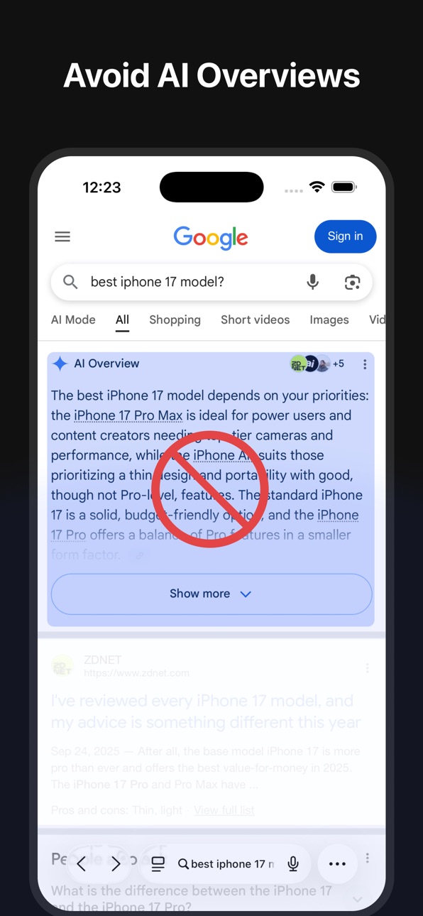 iPhone screenshot