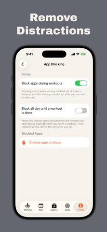 Motus: Workout Tracker Screenshot 7 of 8