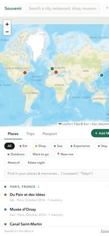Souvenir: Travel Memory Map Screenshot 2 of 4