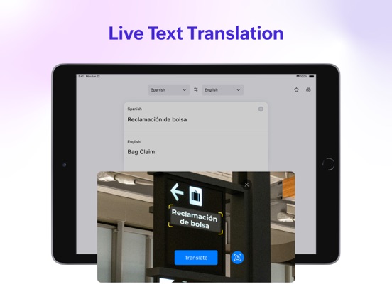 Zoho Translate iPad screenshot 3 - Productivity app