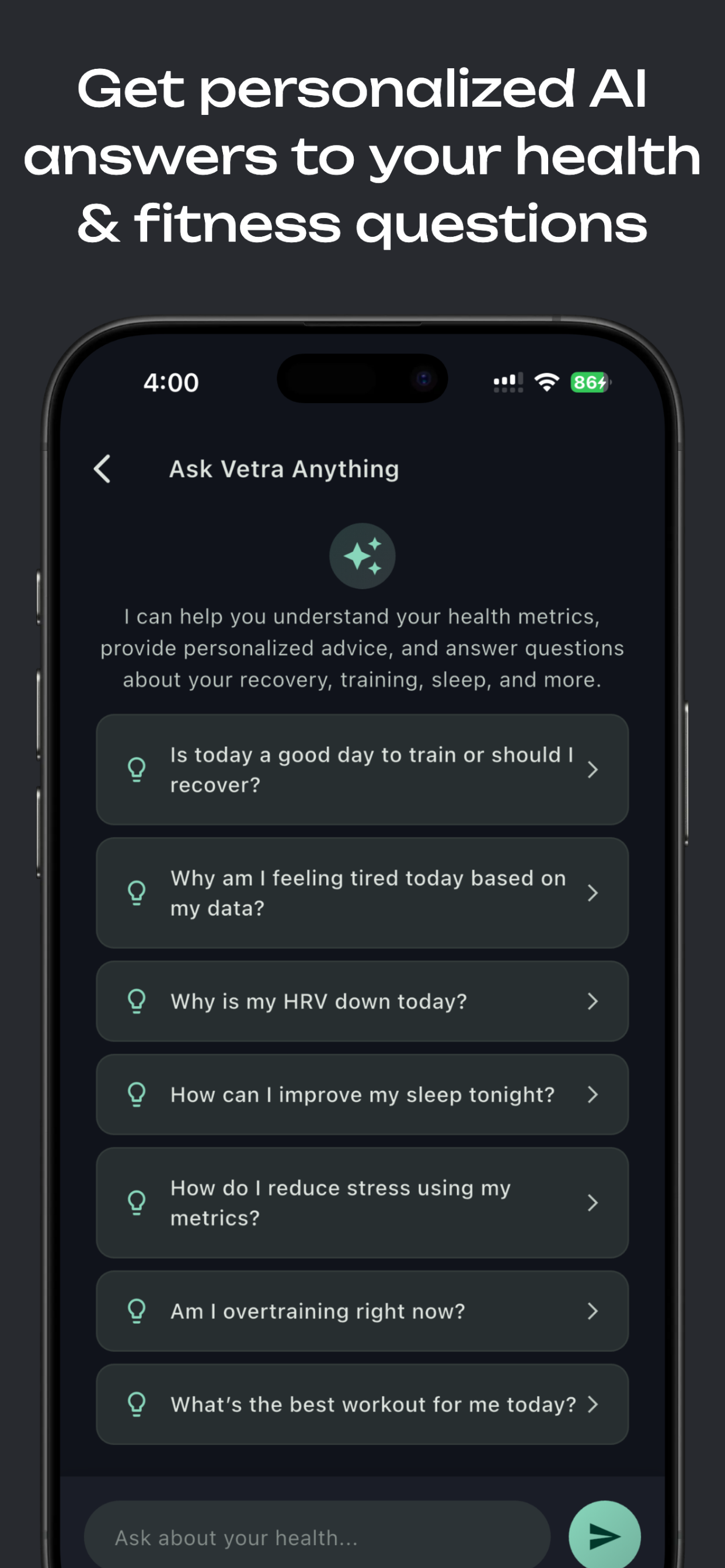 Vetra: AI Health Companion screenshot 3