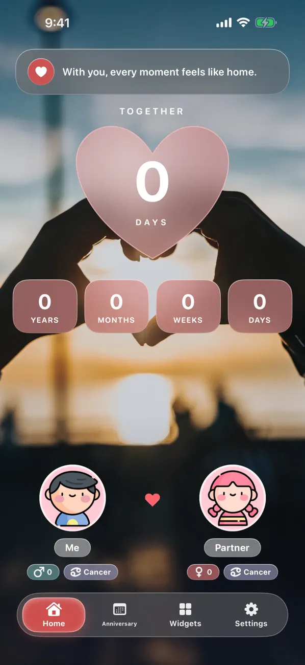 Screenshot #2 pour My Love: Compteur Jours Amour