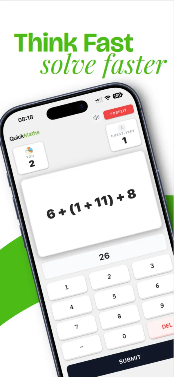 Screenshot #1 pour QuickMaths - 1v1 Mental Math