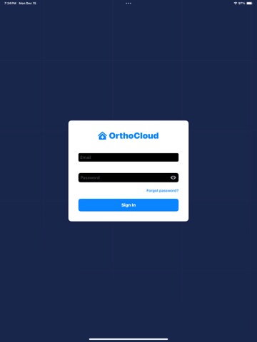 OrthoCloud Structure iPad screenshot