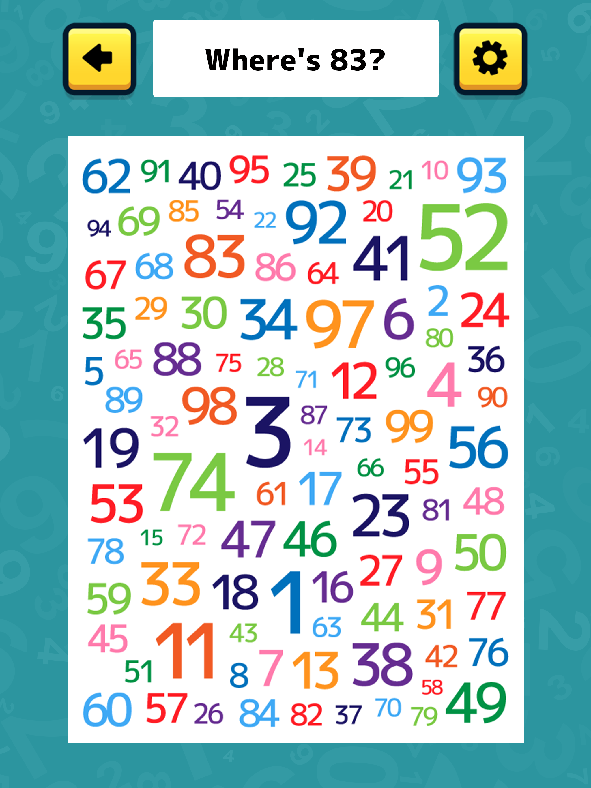 Find the Number!‐brain game