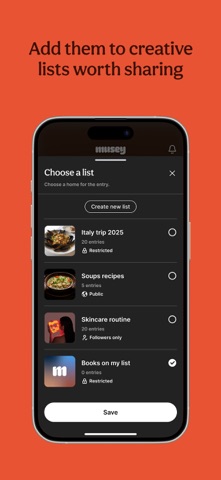 Musey: Save, Share & Discover screenshot