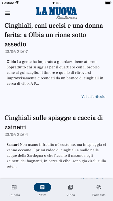 La Nuova Sardegna Digital Screenshot