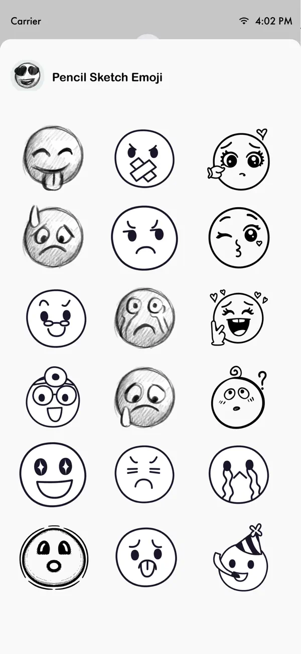 Screenshot #3 pour Pencil Sketch Stickers Pack