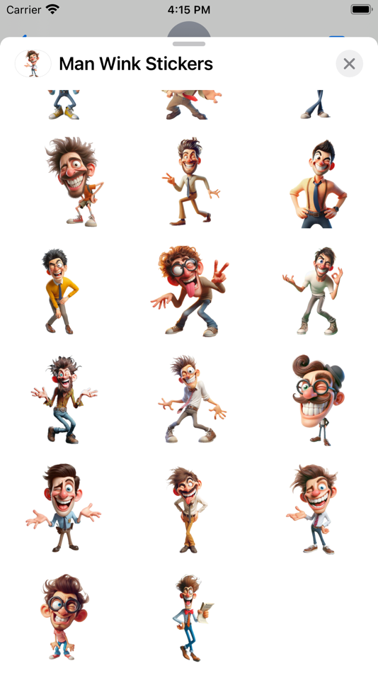 #3. Man Wink Stickers (iOS) Podle: Paul Scott