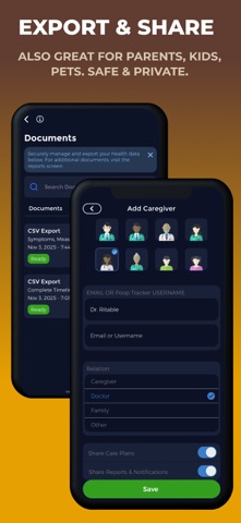 Poop Tracker- Stool,IBS,Crohns iPhone screenshot